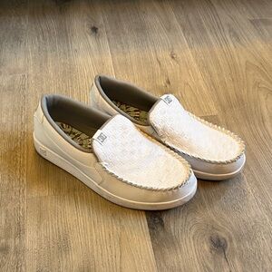 DC Men's white Slip-On Loafers